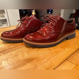 Deep red loafers in brand new condition